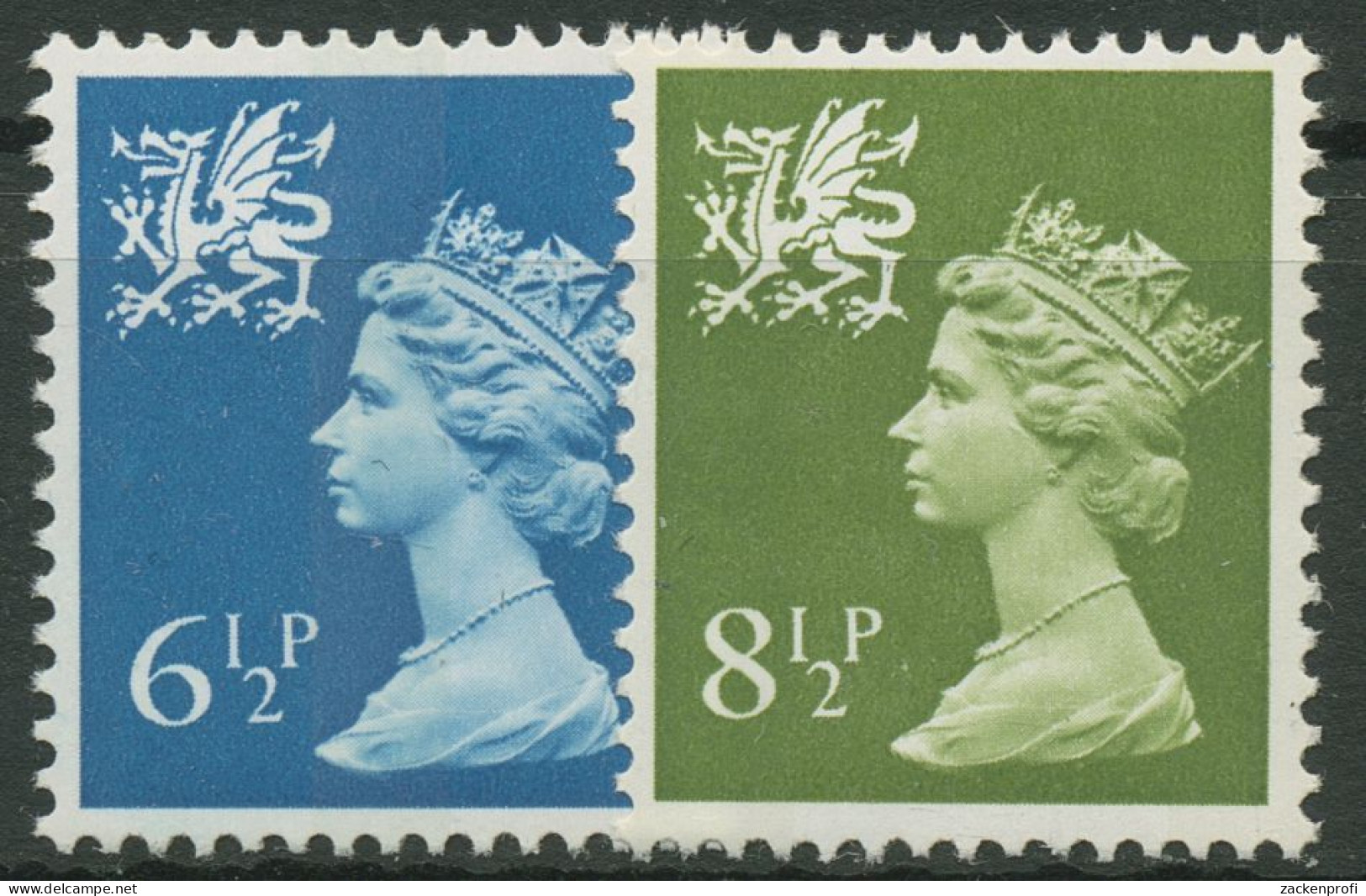 Großbritannien-Wales 1976 Königin Elisabeth II. 21/22 Postfrisch - Galles