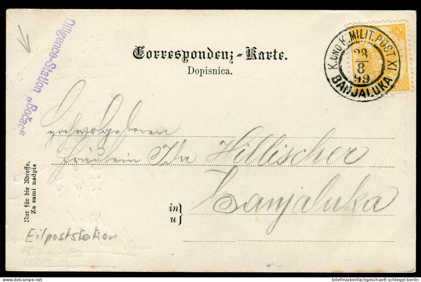 Bosnien & Herzegowina (Österr.), 1899, 2, Brief - Bosnien-Herzegowina