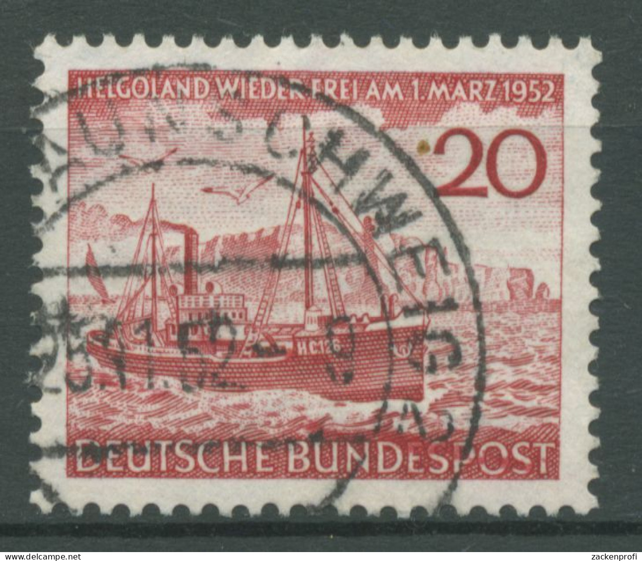 Bund 1952 Rückgabe Der Insel Helgoland 152 TOP-Stempel - Used Stamps