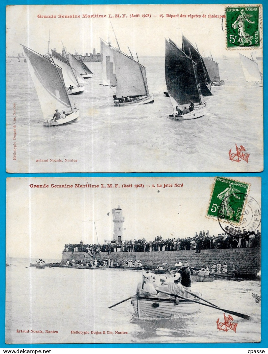 (Lot De 2) CPA 44 - Grande Semaine Maritime L.M.F. Août 1908 - Sonstige & Ohne Zuordnung