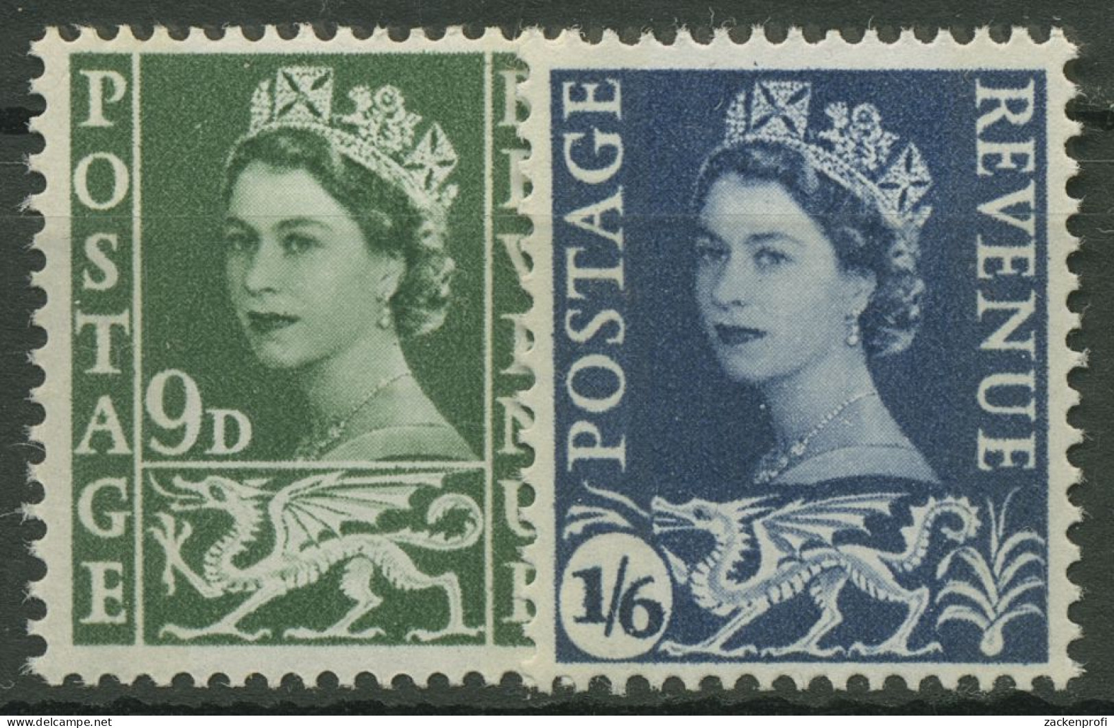 Großbritannien-Wales 1967 Königin Elisabeth II. 5/6 Postfrisch - Wales