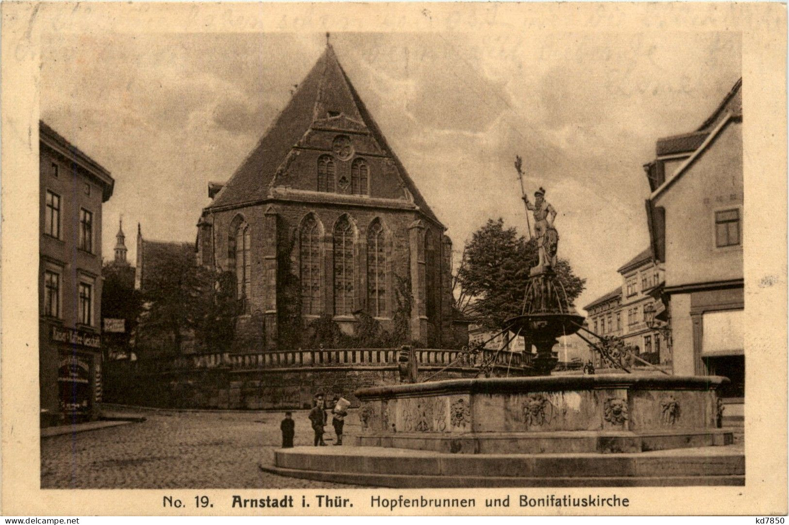 Arnstadt/Thür. - Hopfenbrunnen Und Bonifatiuskirche - Arnstadt