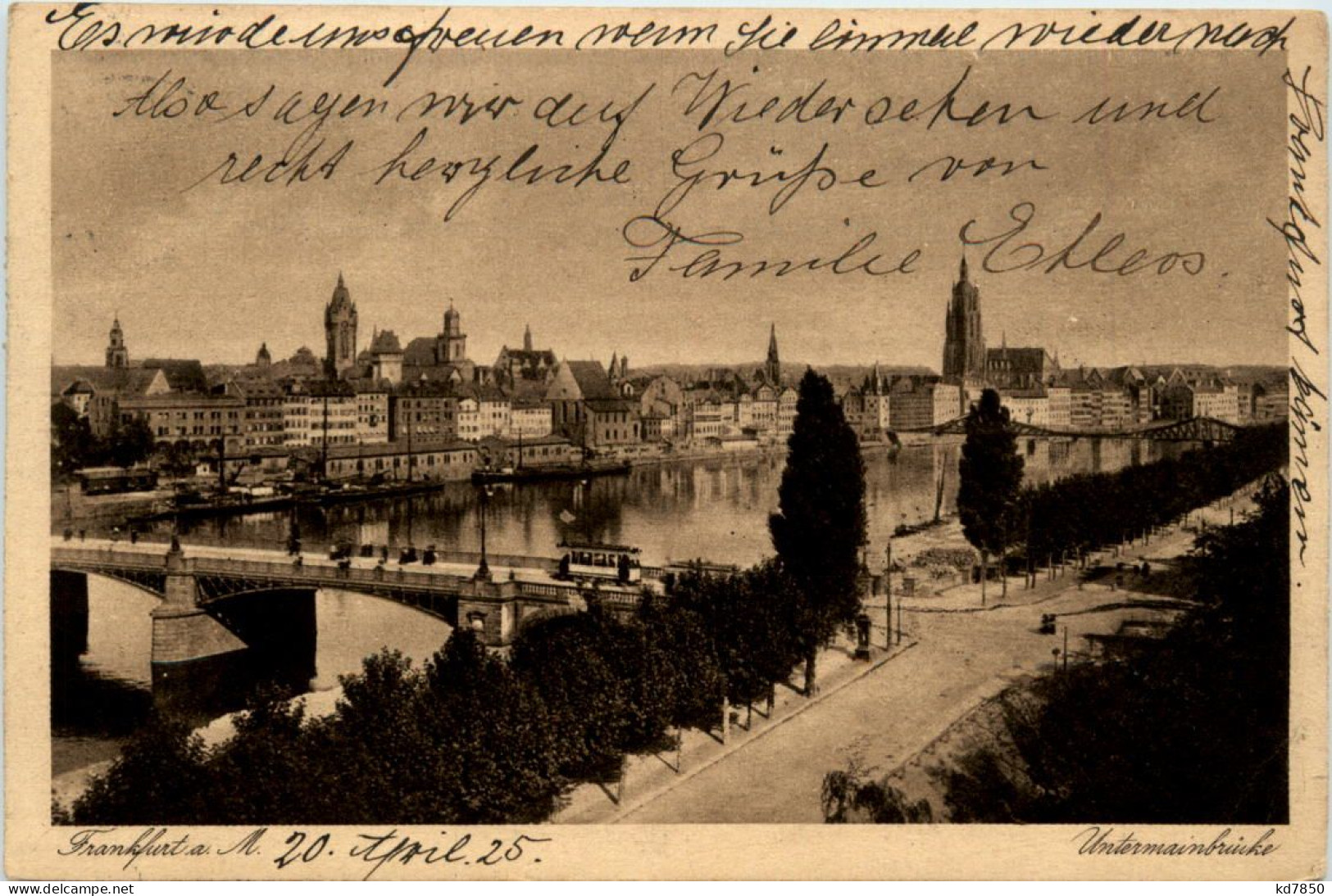 Frankfurt - Untermainbrücke - Nachporto Schweiz - Frankfurt A. Main