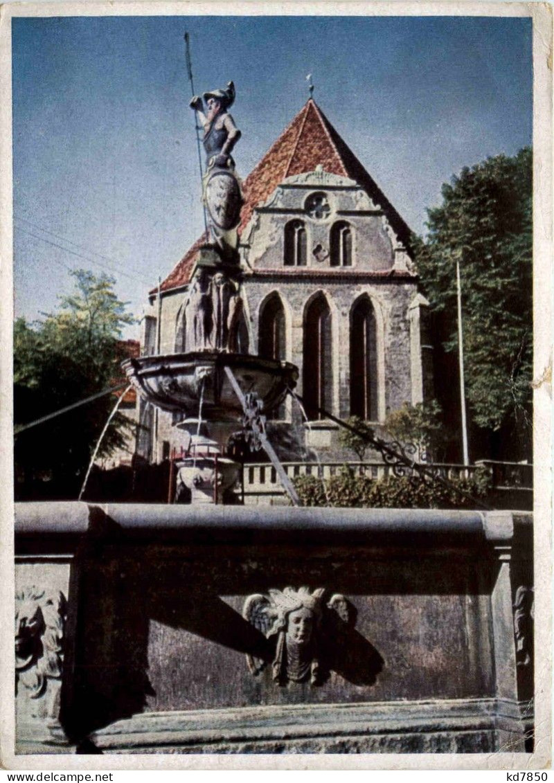 Arnstadt/Thür. - Hopfenbrunnen Mit Bachkirche - Arnstadt