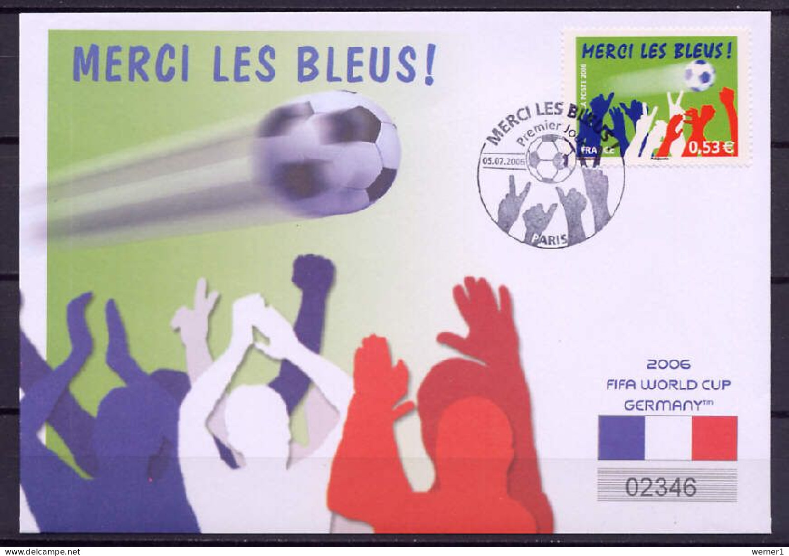 France 2006 Football Soccer World Cup Stamp On FDC - 2006 – Deutschland