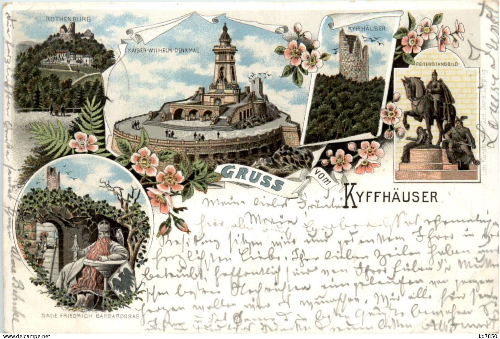 Gruss Vom Kyffhäuser - Litho - Kyffhaeuser