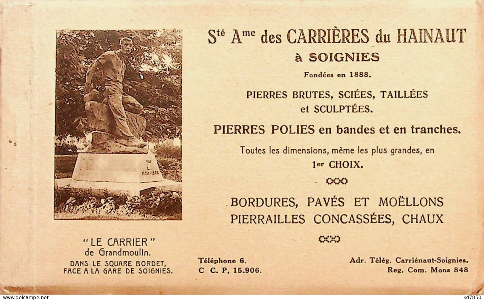 Ste Ame Des Carrierres Du Hainaut A Soignies - Booklet 18 CPA - Andere & Zonder Classificatie