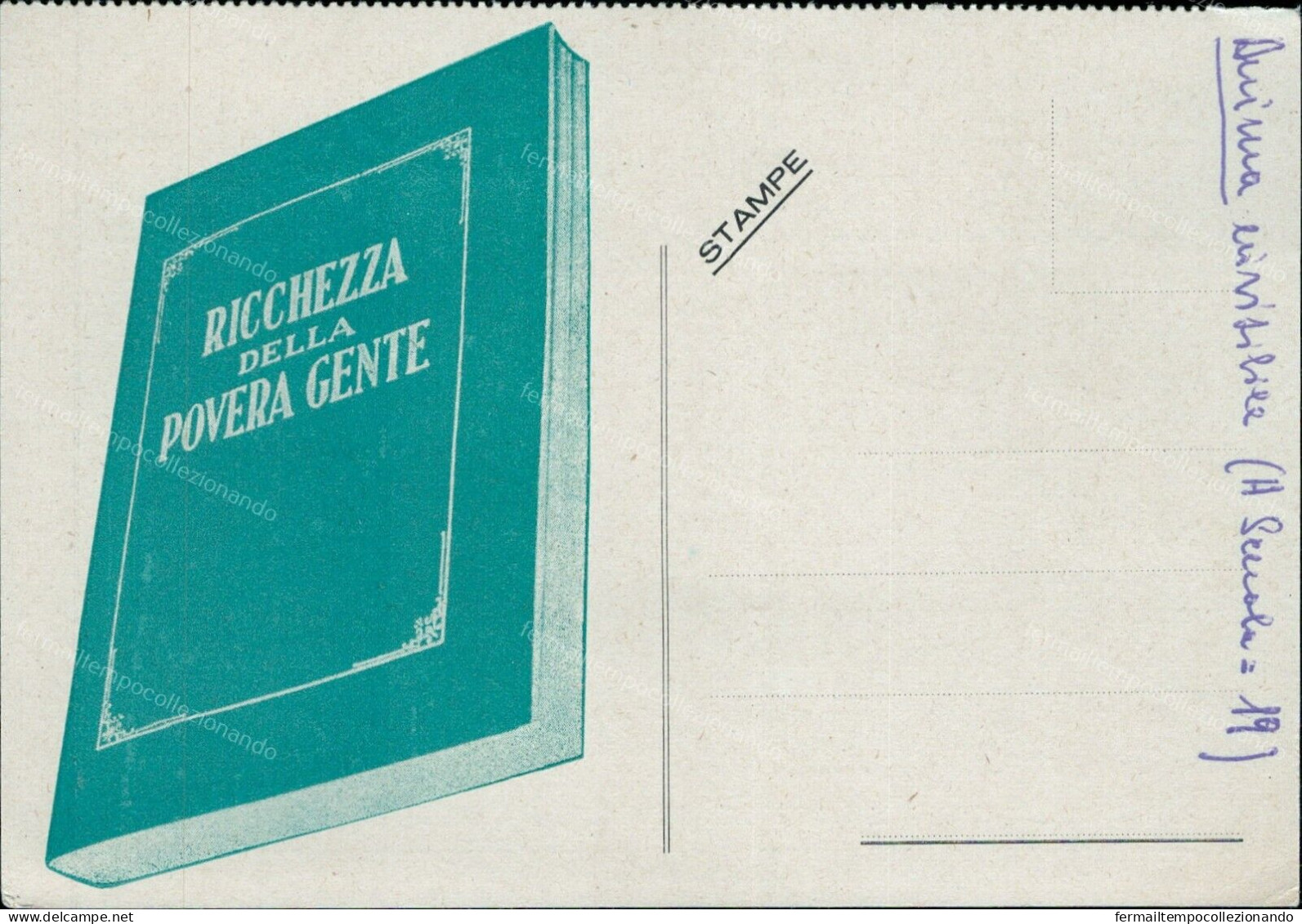 Bu708 Cartolina Pubblicitaria Ricchezze Della Povera Gente Atos Del Rivo - Milano (Milan)