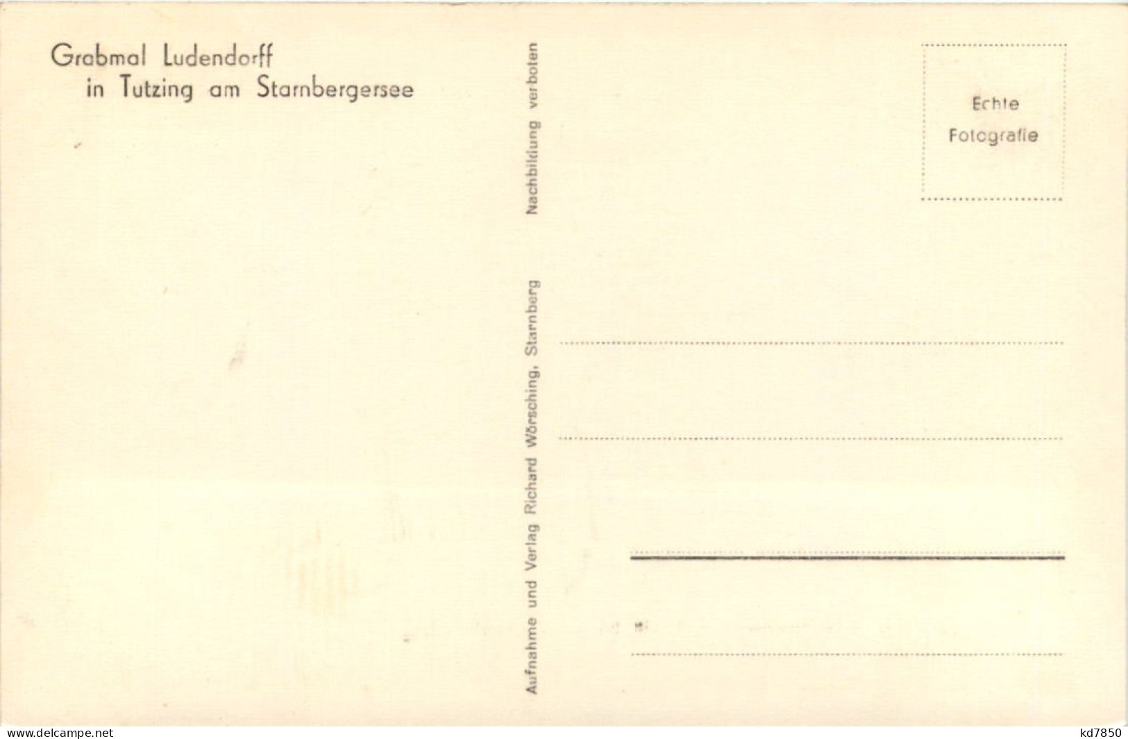 Grabmal Ludendorff In Tutzing - Tutzing