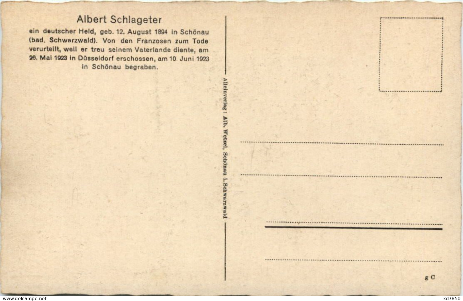 Schönau - Albert Schlageters Grabstätte - Lörrach