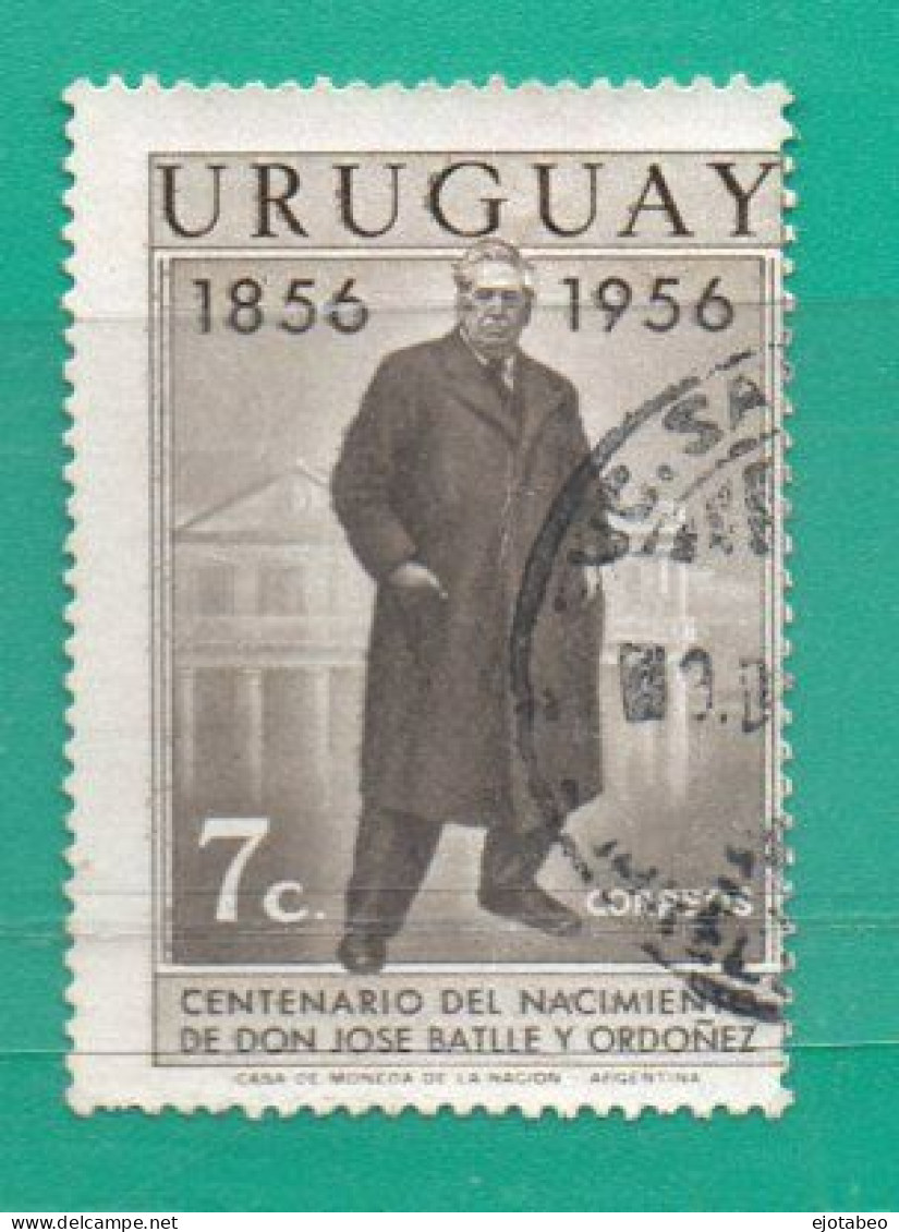Uruguay 1956 YT 643 Usado-VARIEDAD: Dentado Corrido A La Izquierda Y P/arriba - Uruguay