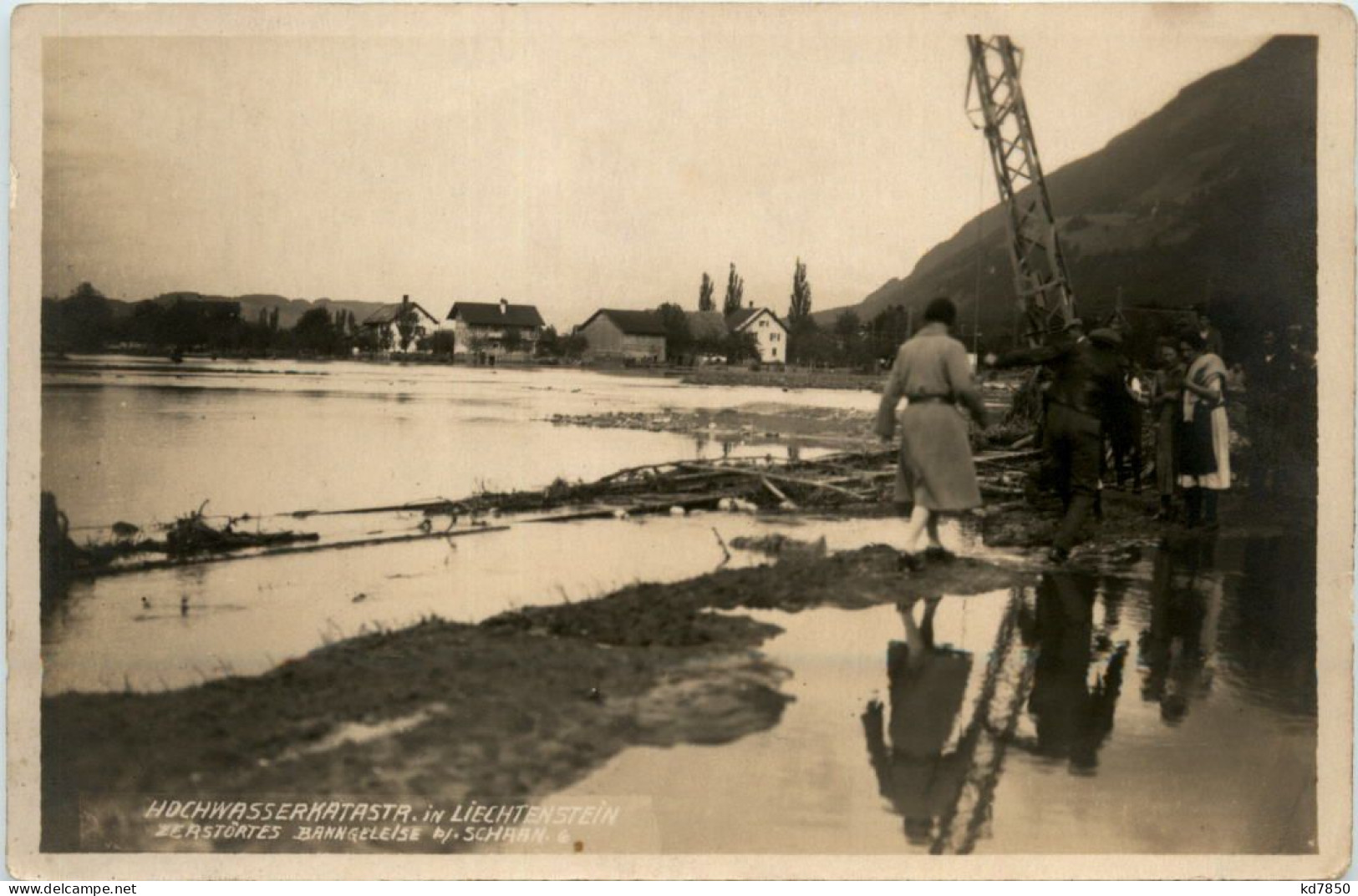 Rheinüberschwemmung Schaan 1927 - Liechtenstein