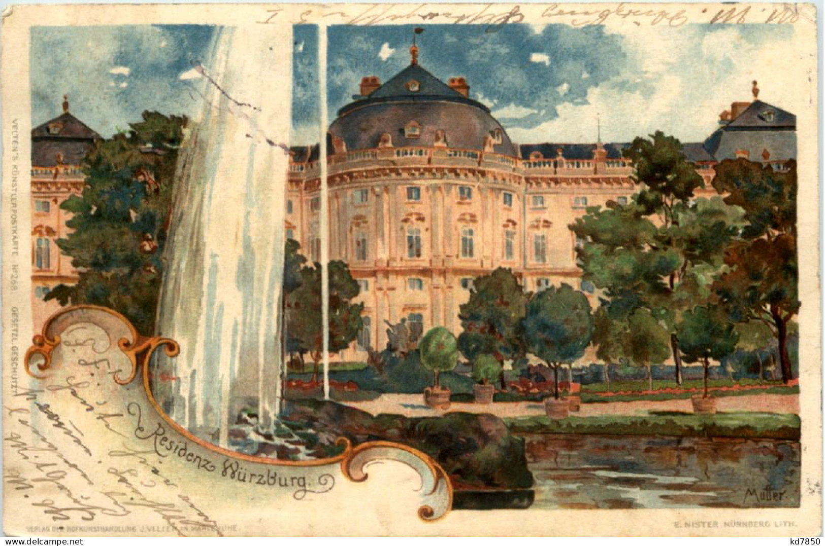 Residenz Würzburg - Litho - Würzburg