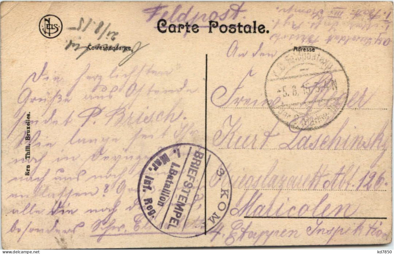 Ostende - Kursaal - Feldpost 1. Marine Inf. Regiment - Oostende