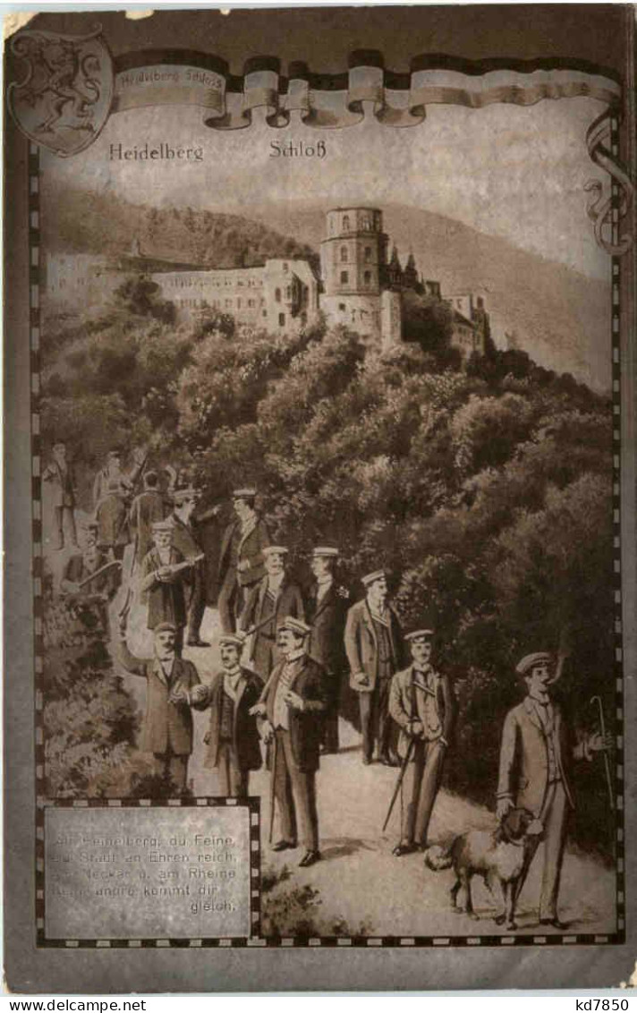 Heidelberg - Schloss Mit Studenten - Heidelberg