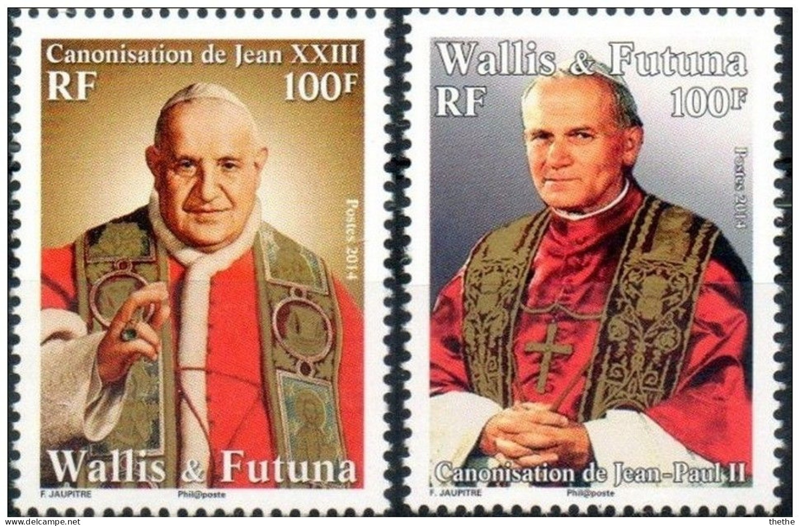 Wallis Et Futuna - Canonisation Des Papes Jean - Paul II Et De Jean XXIII - Unused Stamps