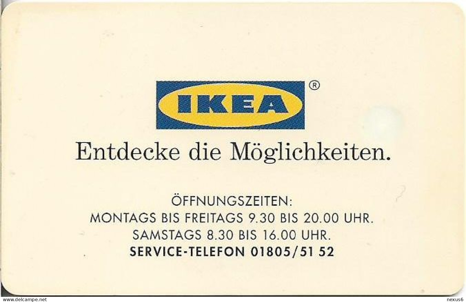 Germany - IKEA - Entdecke Die Möglichkeiten - O 0802 - 08.1997, 6DM, 20.000ex, Used - O-Series : Séries Client