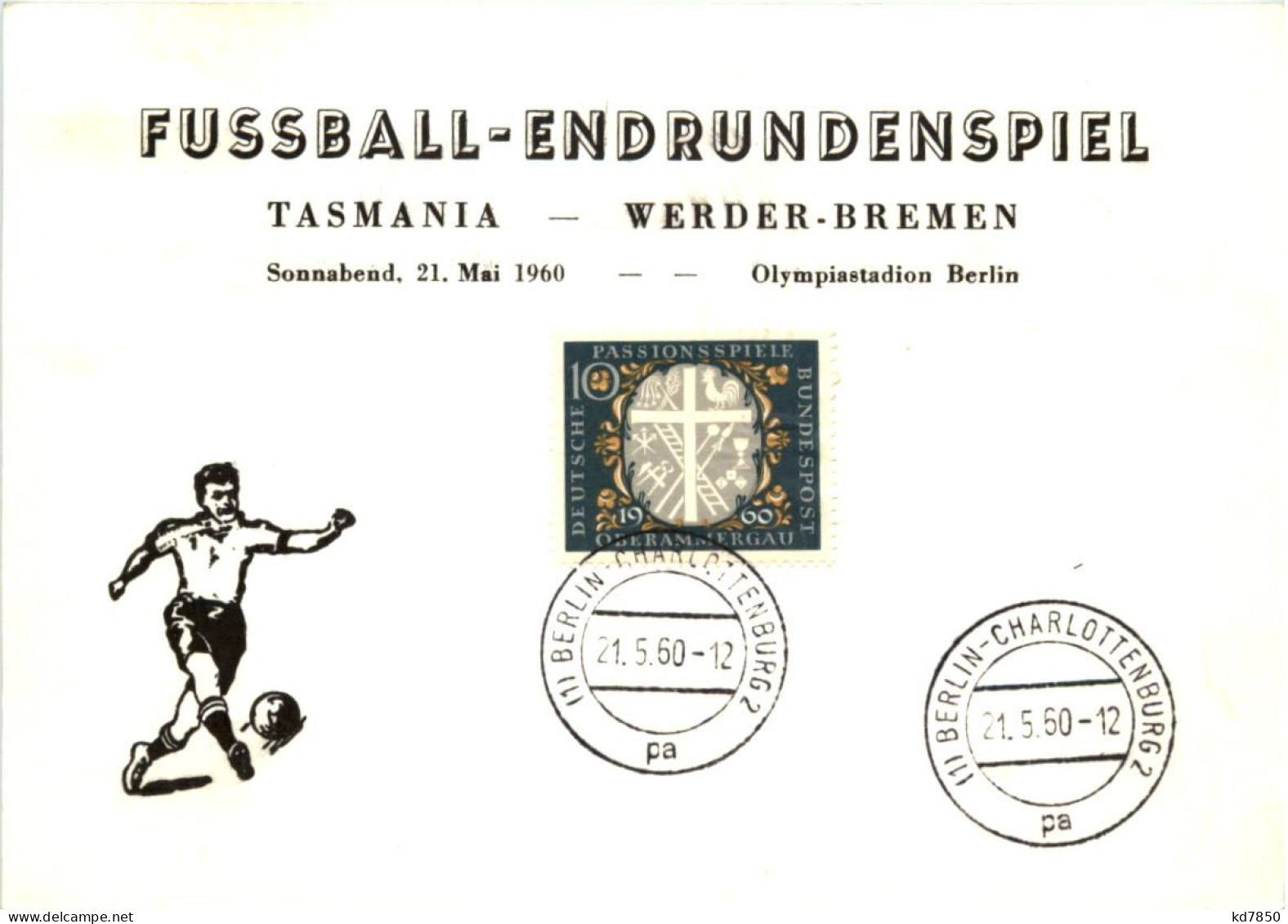 Fussball Endrundenspiel Tasmania Werder Bremen 1960 - Voetbal