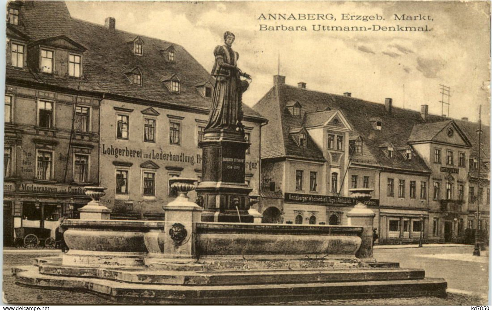 Annaberg - Barbara Uttmann Denkmal - Annaberg-Buchholz