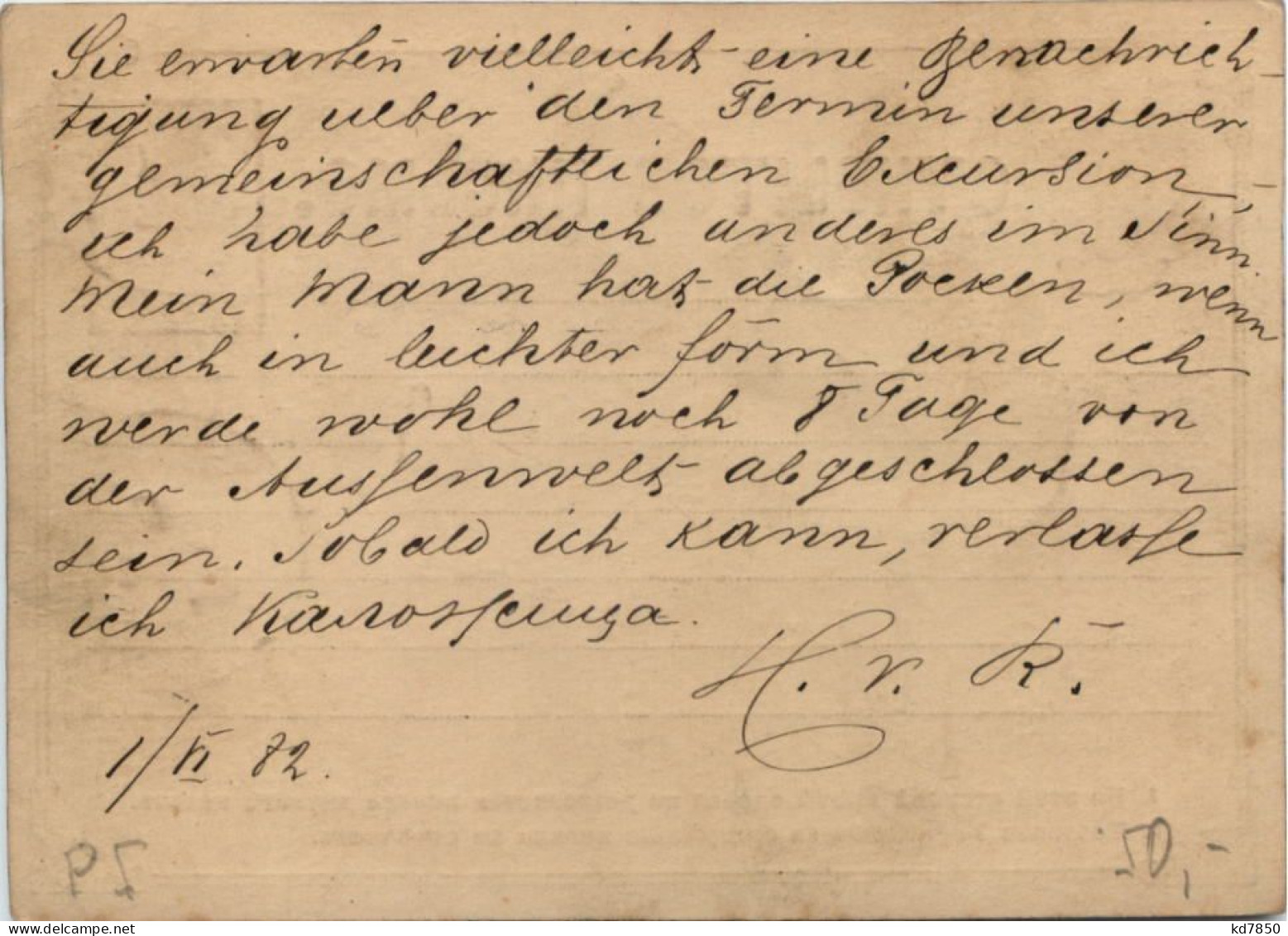 Ganzsache Russland 1882 - Enteros Postales