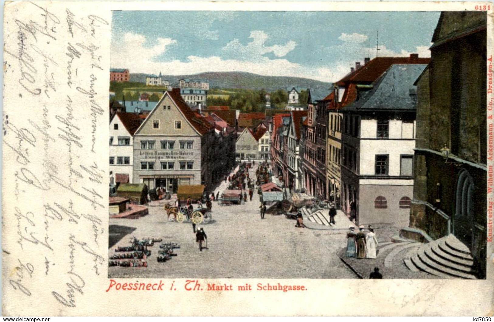 Poessneck - Markt Mit Schuhgasse - Pössneck