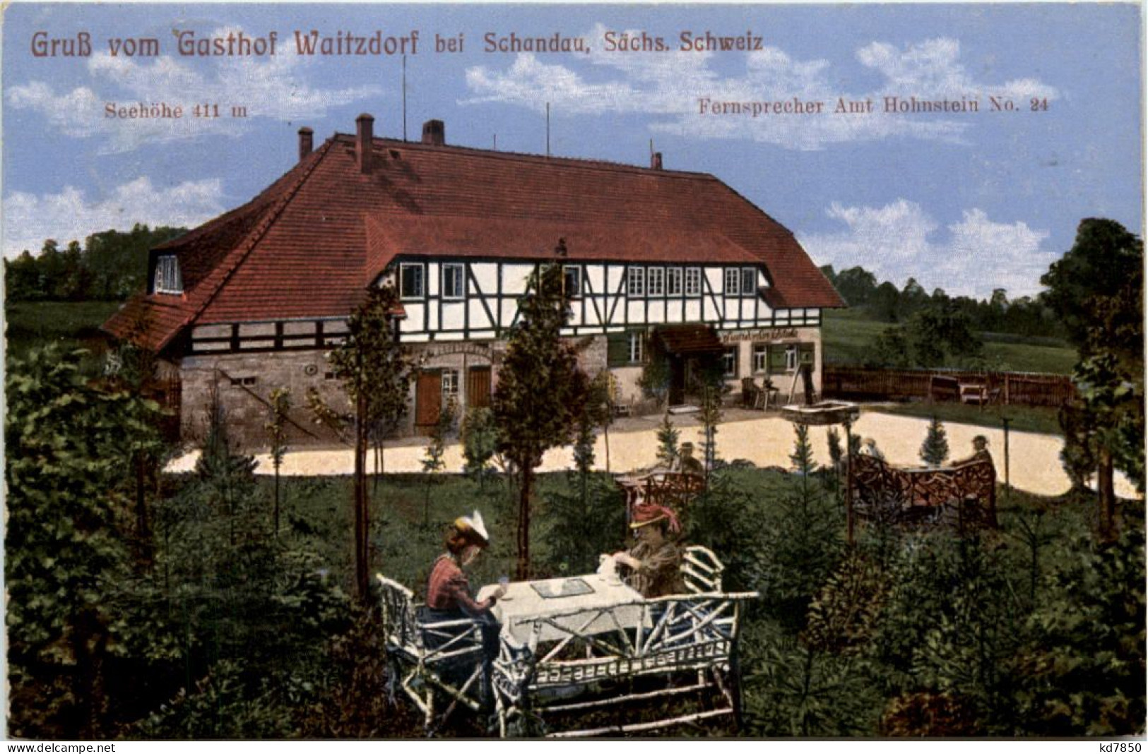 Gruss Vom Gasthof Waitzdorf Bei Schandau - Hohnstein (Sächs. Schweiz)