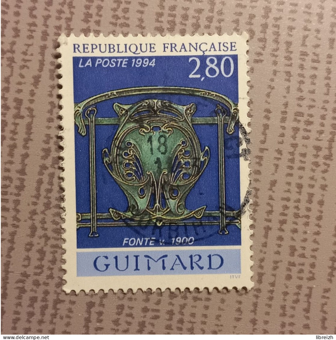 Guimard  N° 2855  Année 1994 - Gebruikt