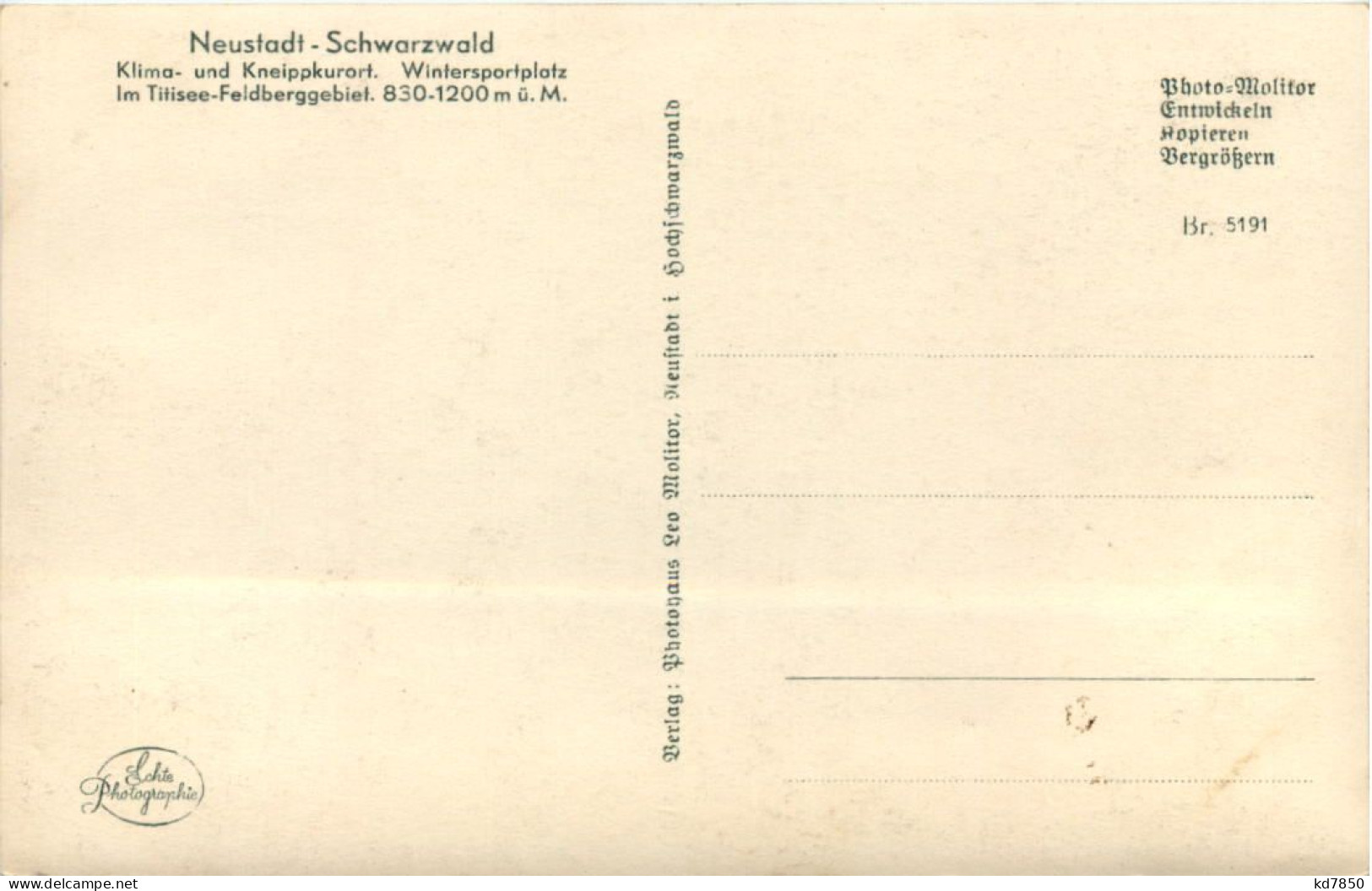 Neustadt Mit Hochfirst Und Feldberg - Schwarzwald - Titisee-Neustadt