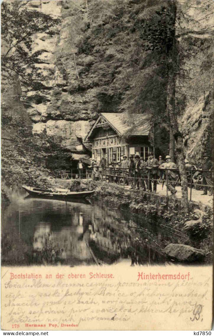 Hinterhermsdorf, Bootstation A.d.oberen Schleuse - Sebnitz