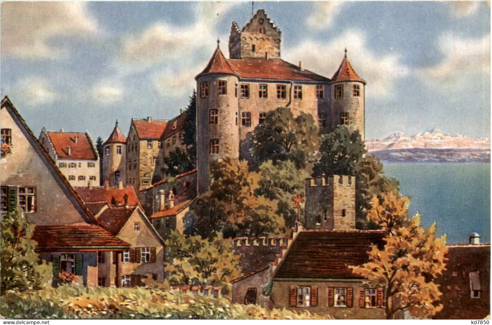 Meersburg, Das Schloss Und Blick Auf Den Säntis - Meersburg