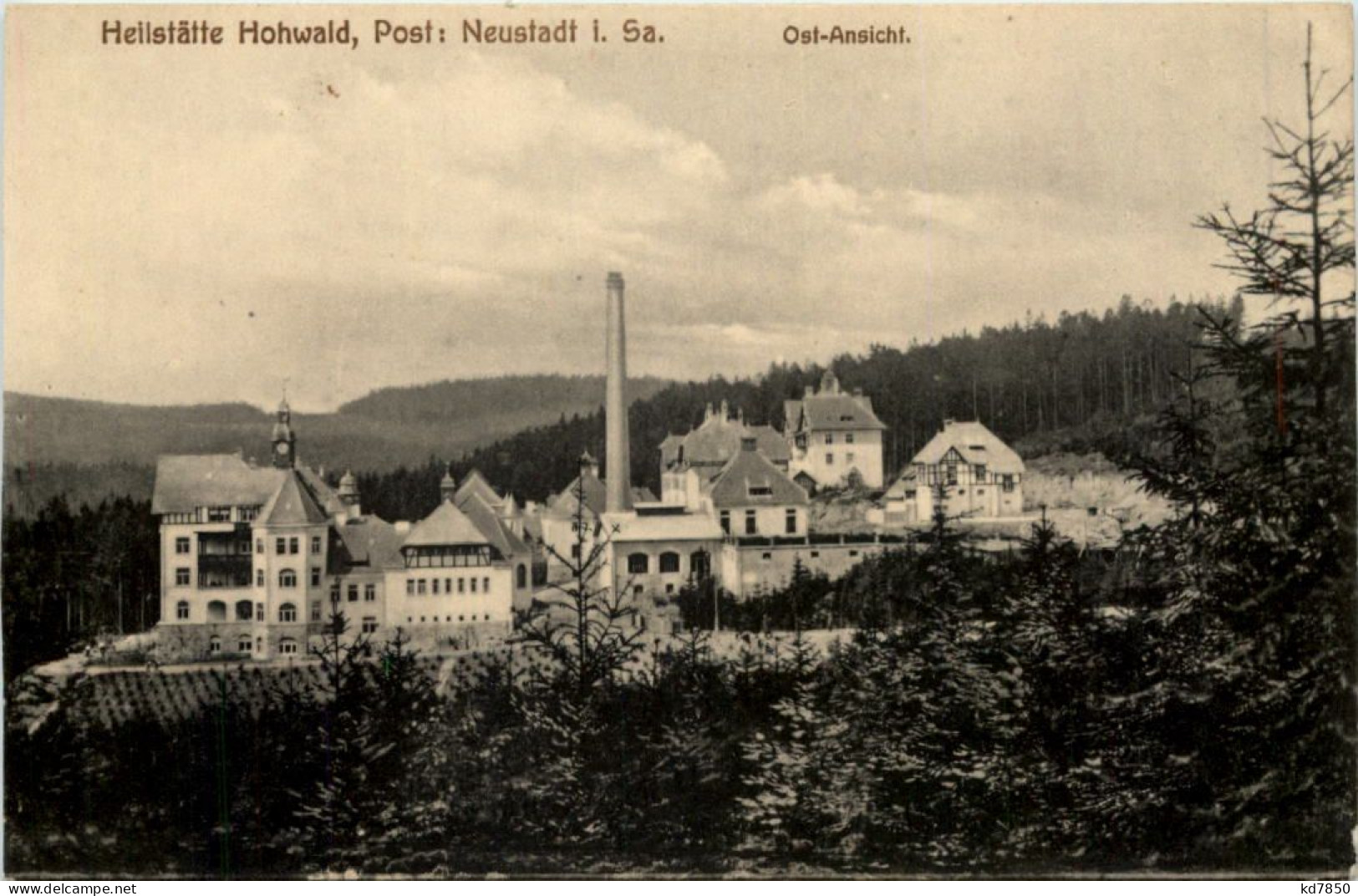 Heilstätte Hohnstein, Ost-Ansicht - Hohnstein (Saechs. Schweiz)