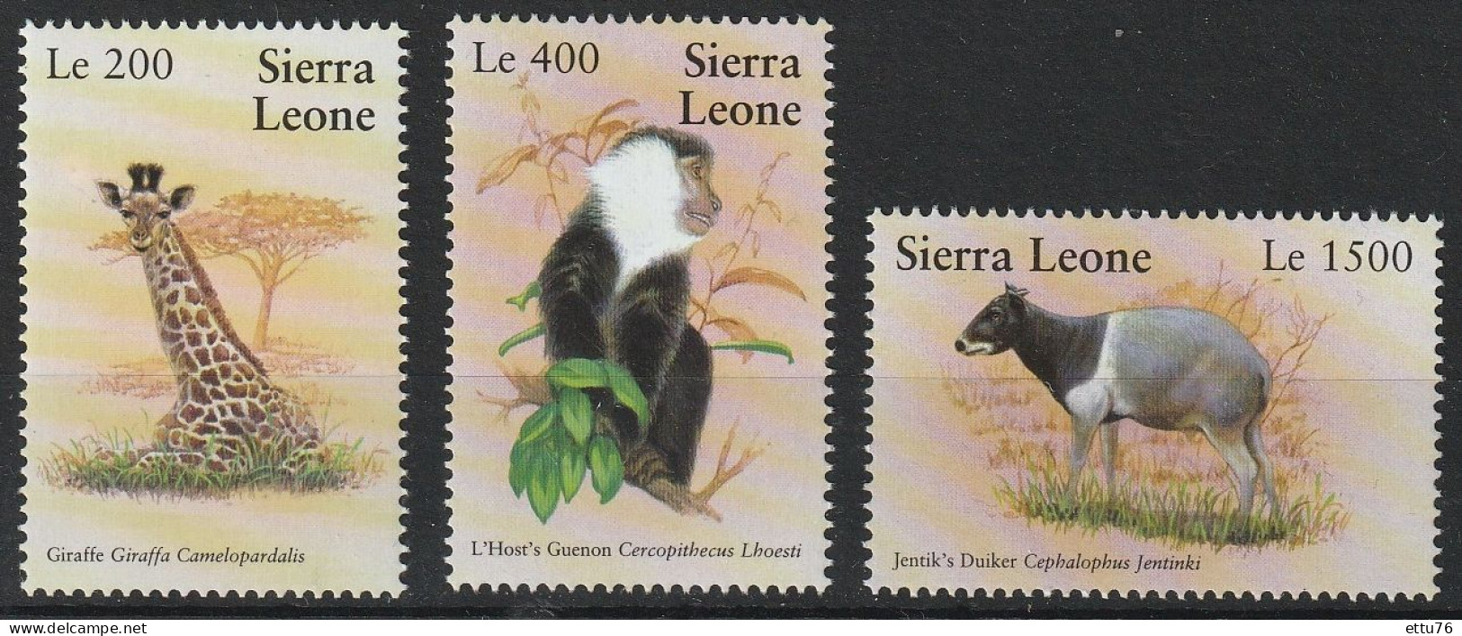 Sierra Leone  2002  Animals  Set  MNH - Andere & Zonder Classificatie
