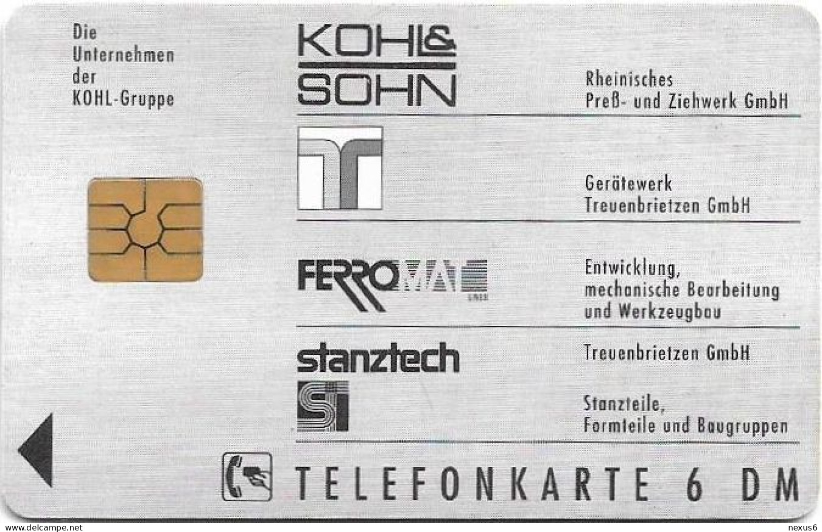 Germany - Kohl Gruppe - Eisenverarbeitung - O 0760 - 05.1994, 6DM, 2.000ex, Used - O-Series : Customers Sets