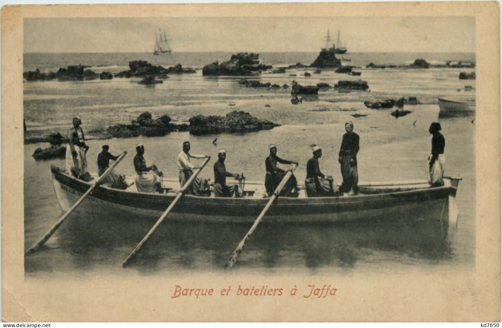 Barque Et Bateliers A Jaffa - Palästina