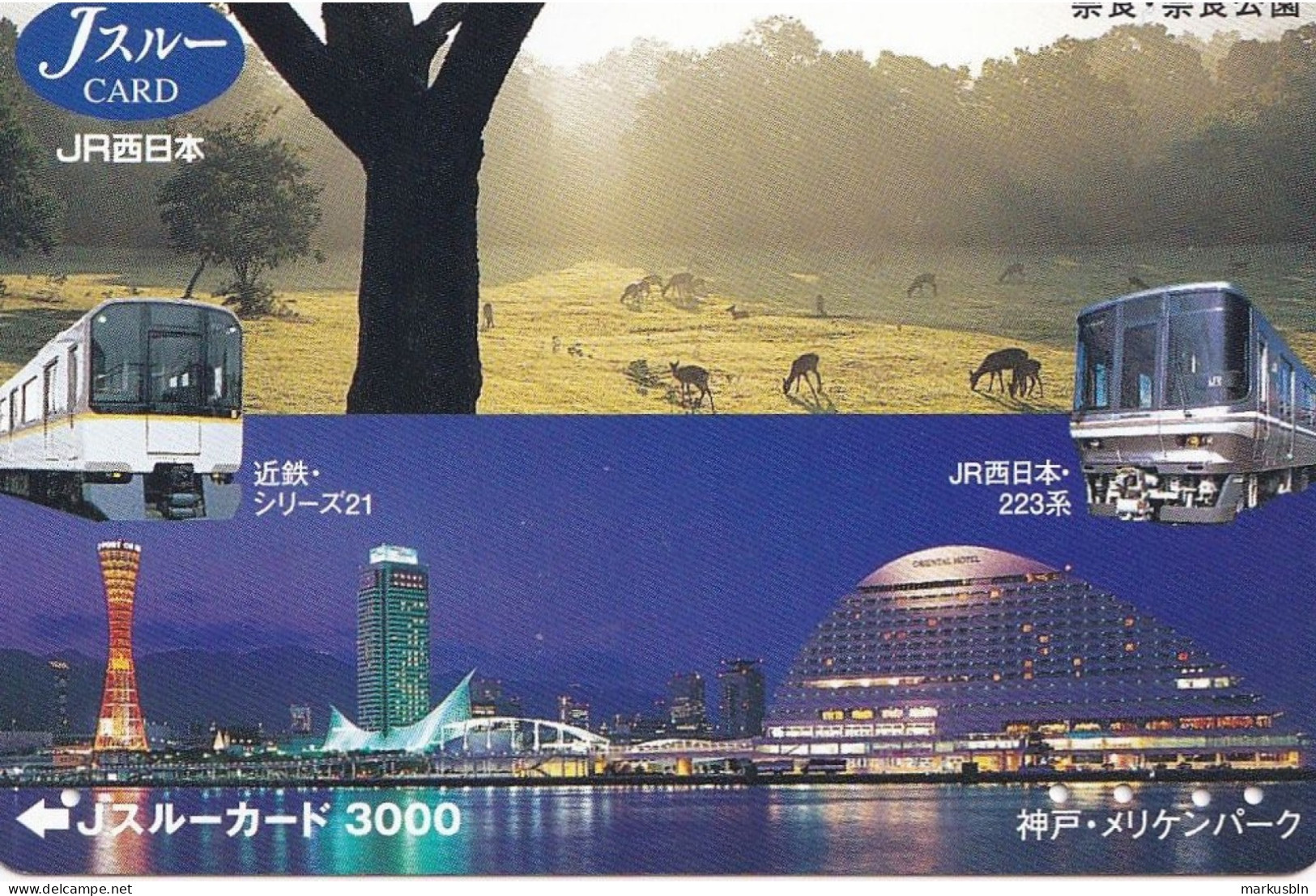 Japan Prepaid  JR Card 3000 - Skyline By Night Nature Trains - Japon