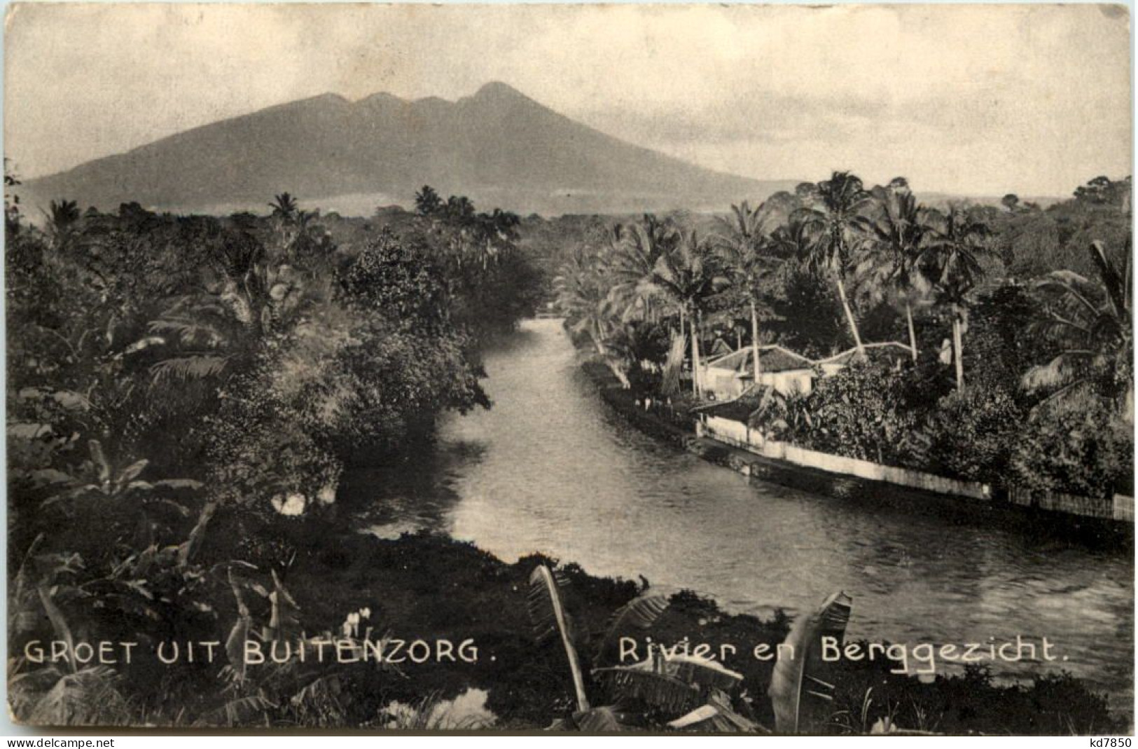 Groet Uit Buitenzorg - Rivier En Berggezicht - Indonesien