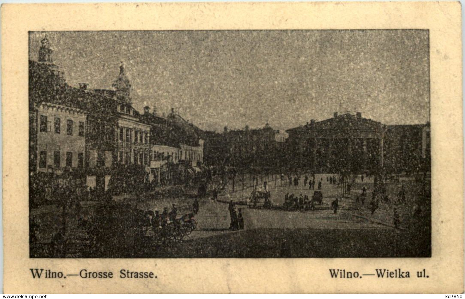 Wilno - Grosse Strasse - Feldpost K. B. Kavallerie Division - Lituanie