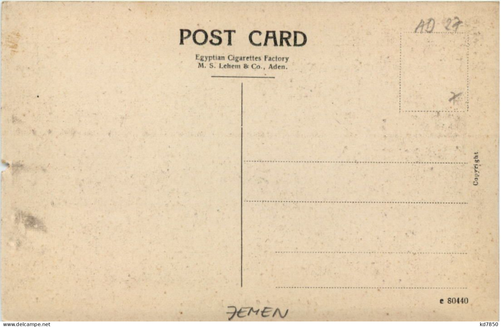 Aden - Post Office And Bay - Yémen