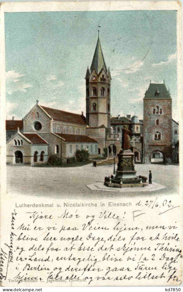 Eisenach, Lutherdenkmal Und Nicolaikirche - Eisenach