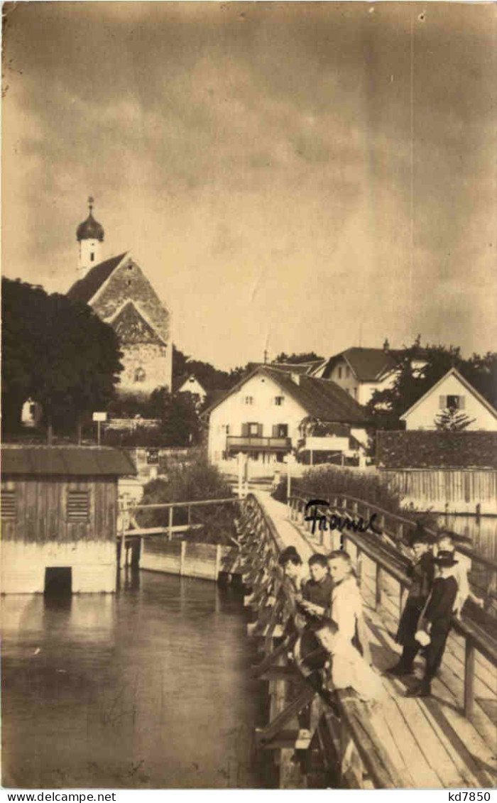 Ammersee, Unter-Schondorf, Strandpromenade Mit Altem Kirchlein - Landsberg