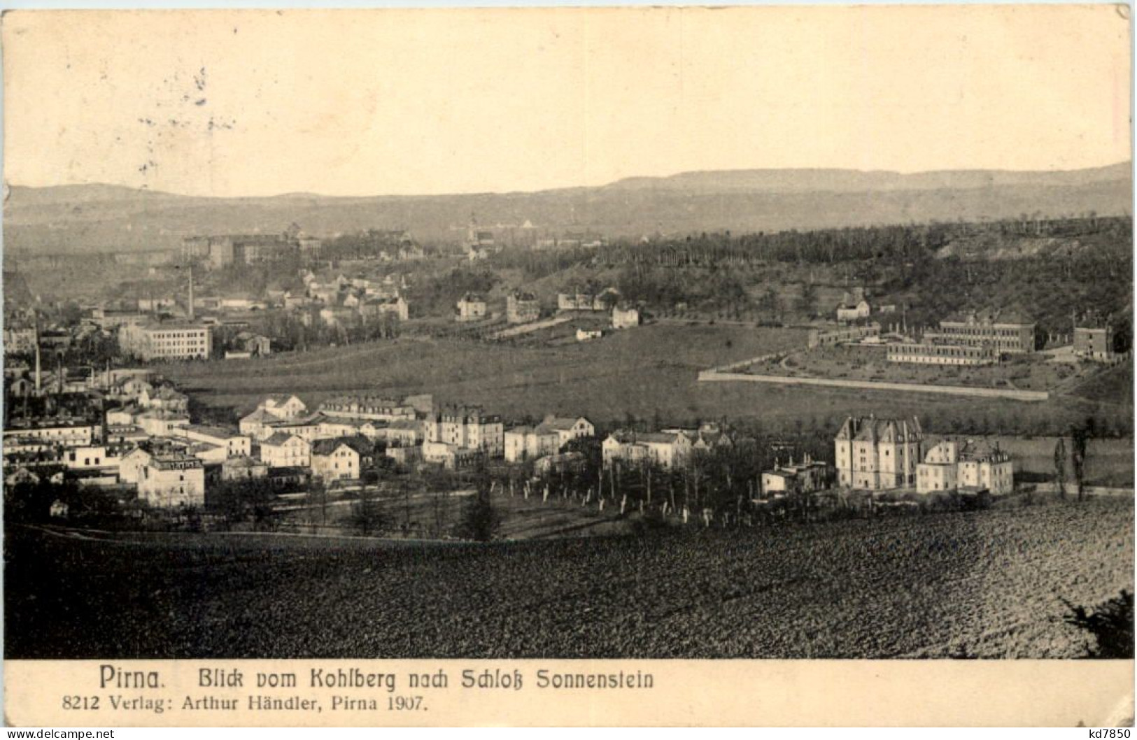 Pirna, Blick Vom Kohlberg Nach Schloss Sonnenstein - Pirna