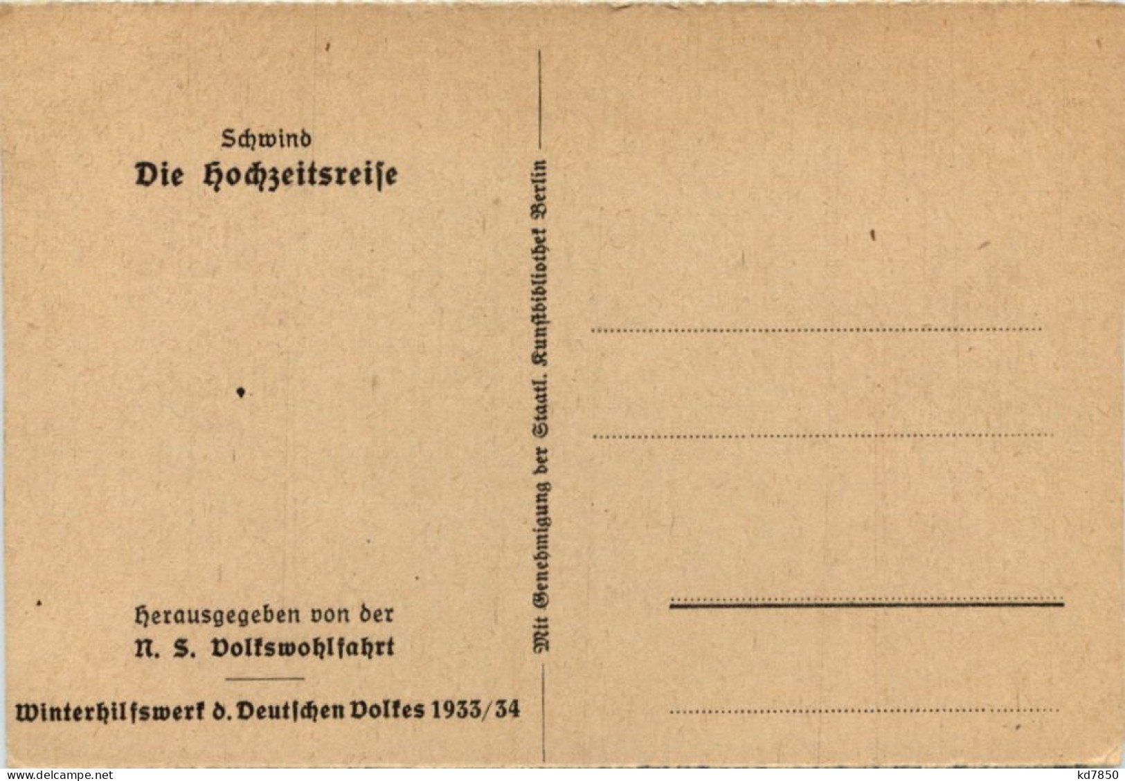 WHW 1933/34 - Die Hochzeitsreise - Guerre 1939-45