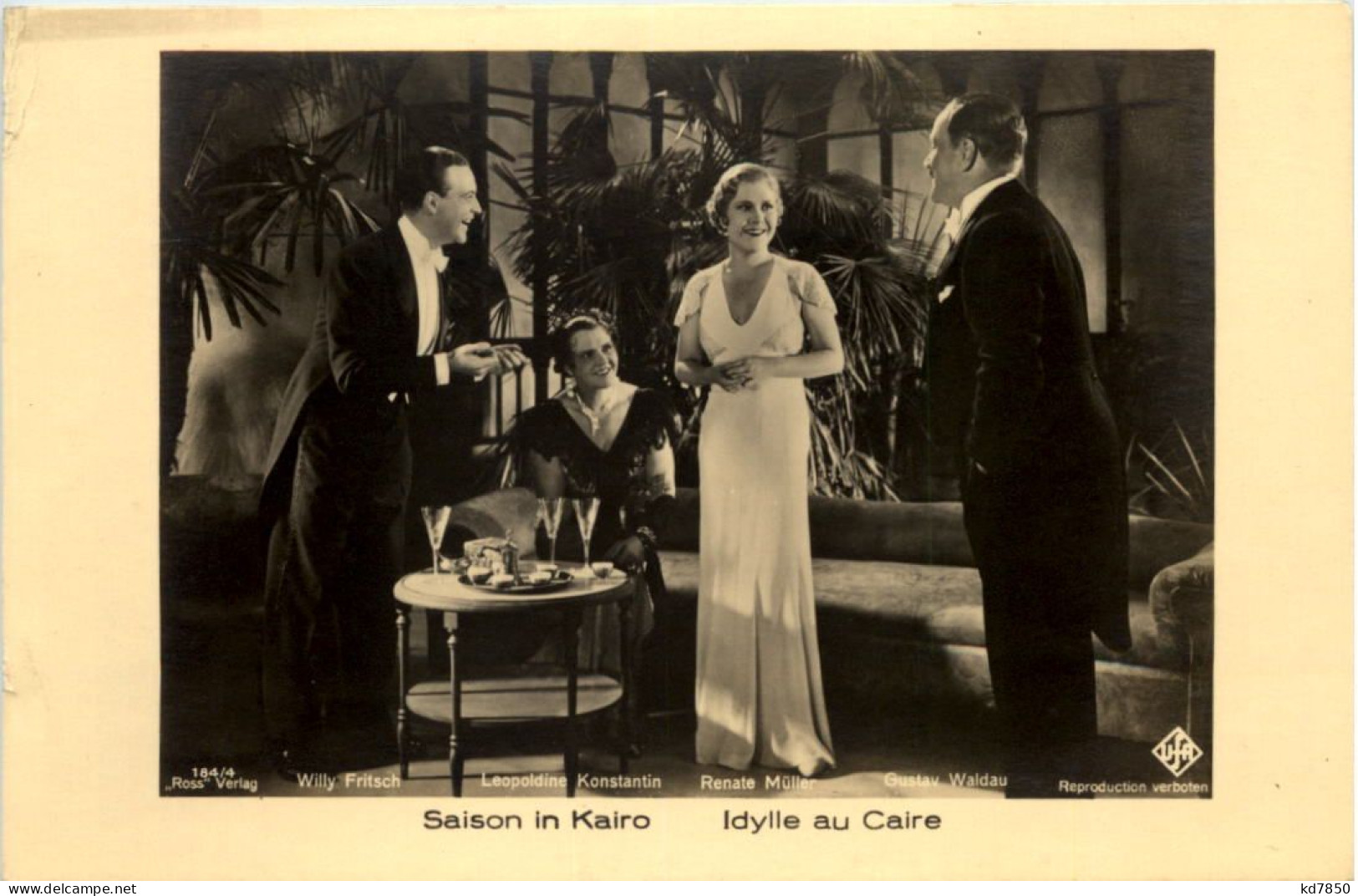 Film -Saison In Kairo - Willy Fritsch Renate Müller - Posters On Cards