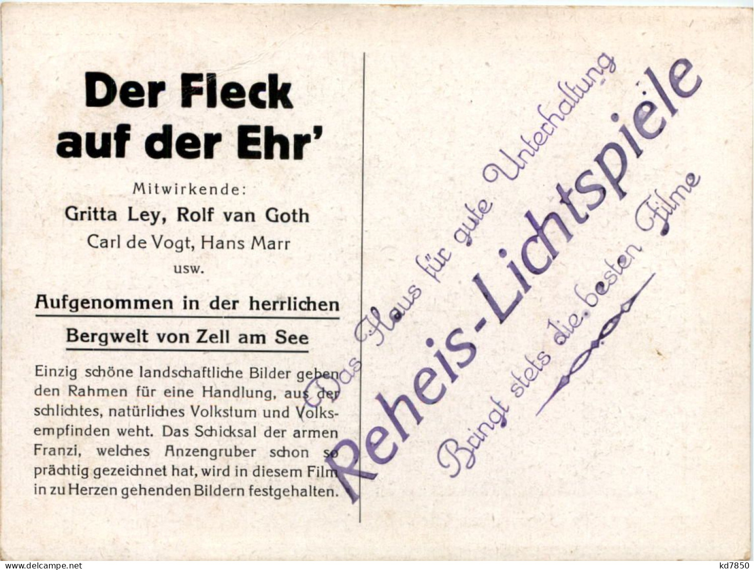 Film Der Fleck Auf Der Ehr - Posters On Cards