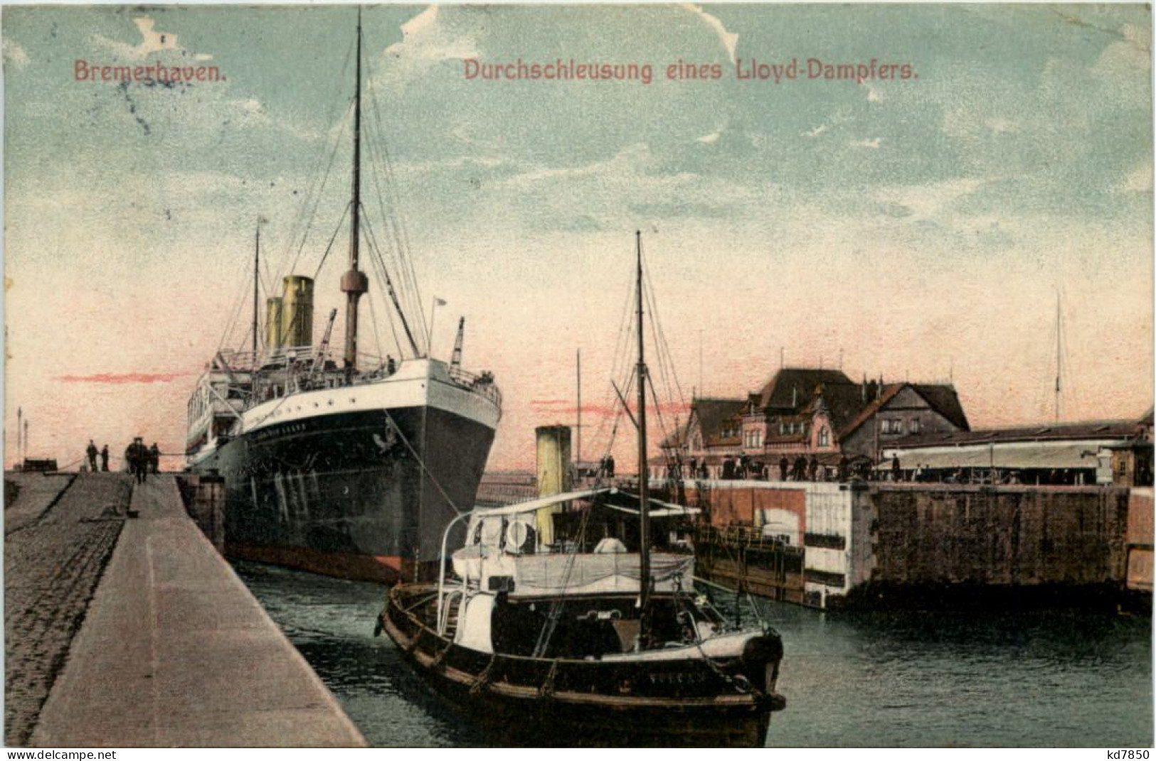 Bremerhaven, Durchschleusung Eines Lloyd-Dampfers - Bremerhaven