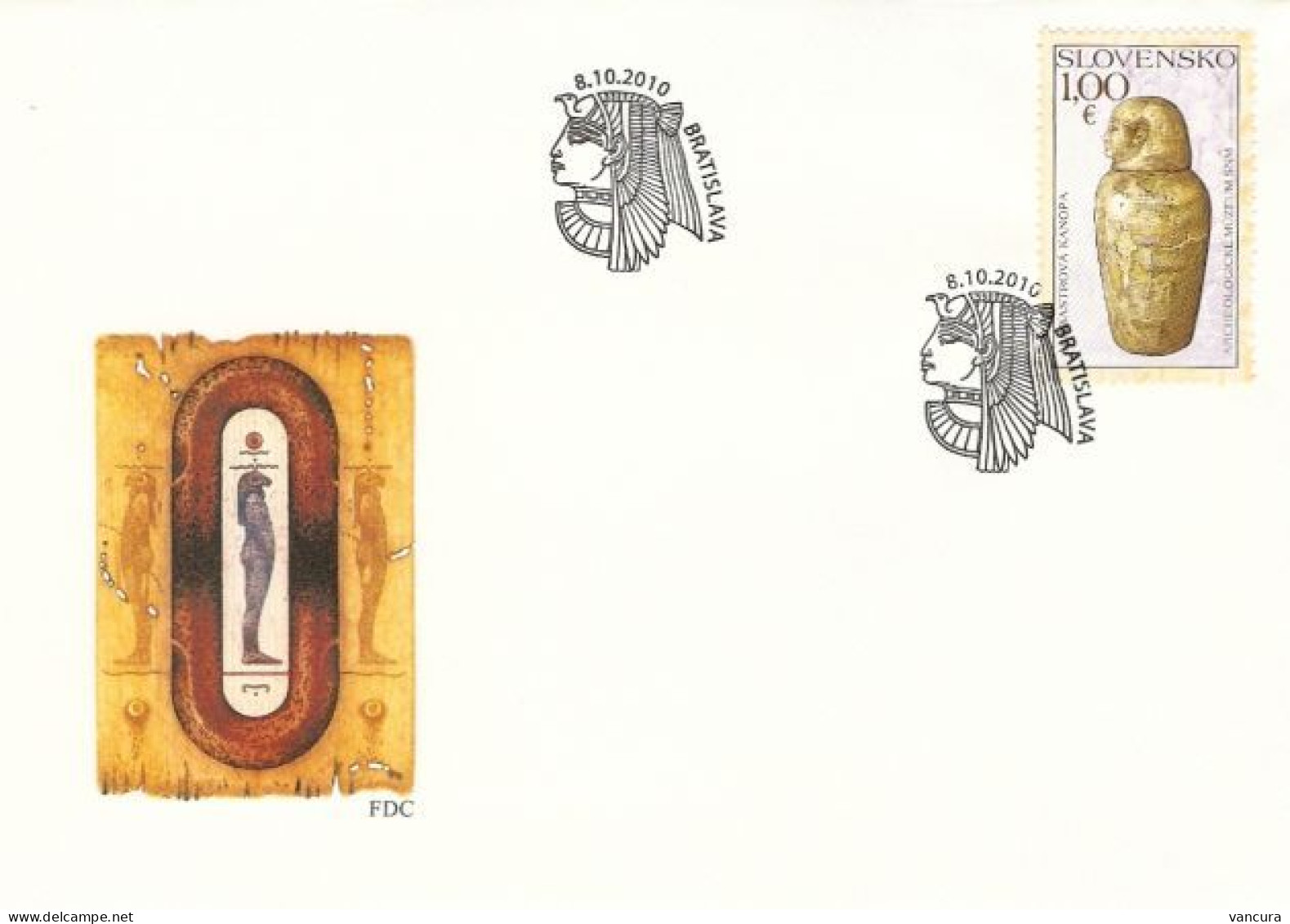 FDC 481 Joint Issue Of Slovakia And Egypt 2010 - Emisiones Comunes
