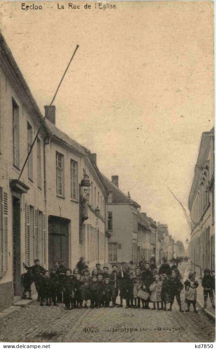 Eecloo - La Rue De L Eglise - Feldpost - Sonstige & Ohne Zuordnung