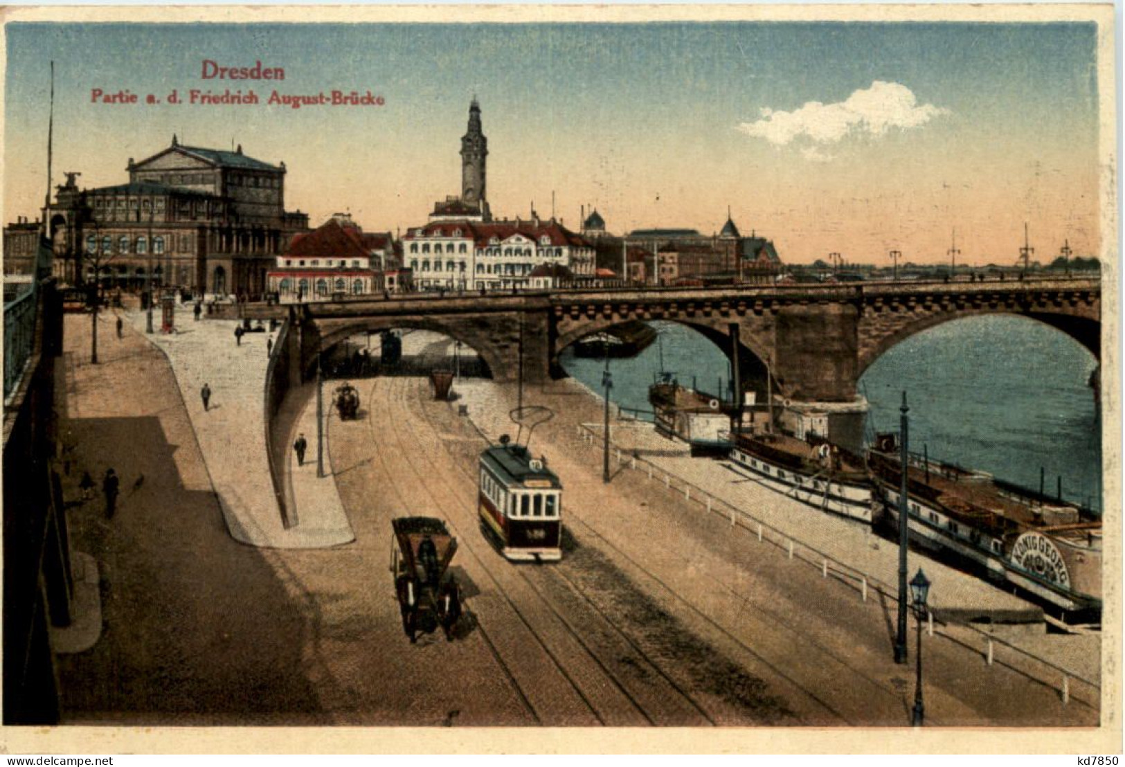 Dresden, Partie A.d. Friedirch August-Brücke - Dresden