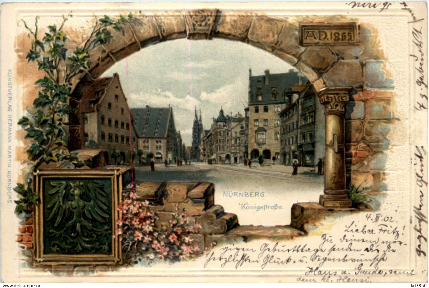 Nürnberg - Königsstrasse - Litho - Nuernberg