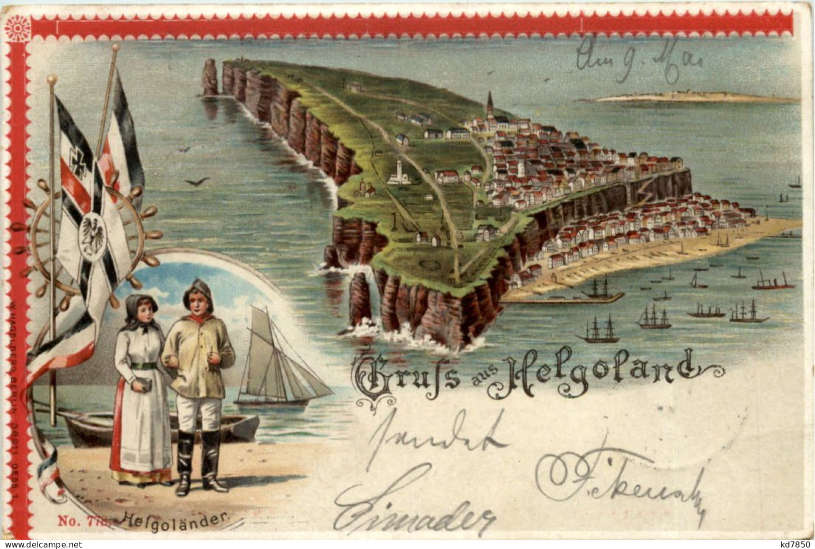 Gruss Aus Helgoland - Litho - Helgoland